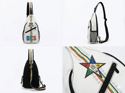 OES Order of the Eastern Star Crossbody Sling Bag - White