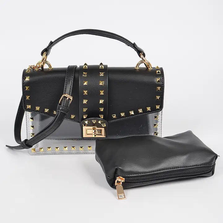 Black Clear Handbag