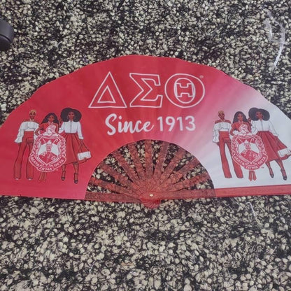 Delta Sigma Theta Folding Hand Fan: Since 1913 Greek Sorority