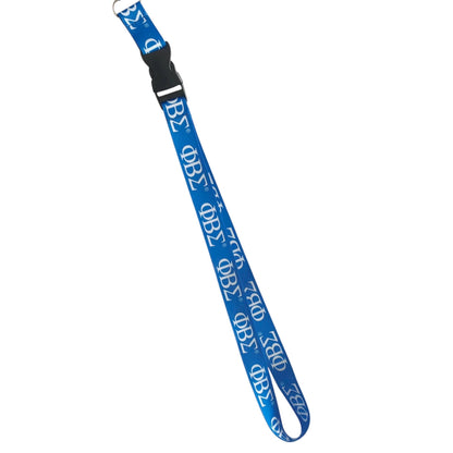 Phi Beta Sigma Fraternity Lanyard – Blue & White Greek Letter
