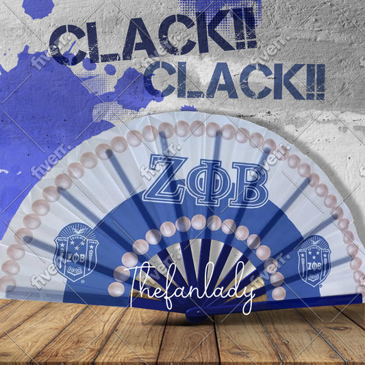 Zeta Phi Beta 1920 Pearl Folding Fan | Sorority Hand Fan