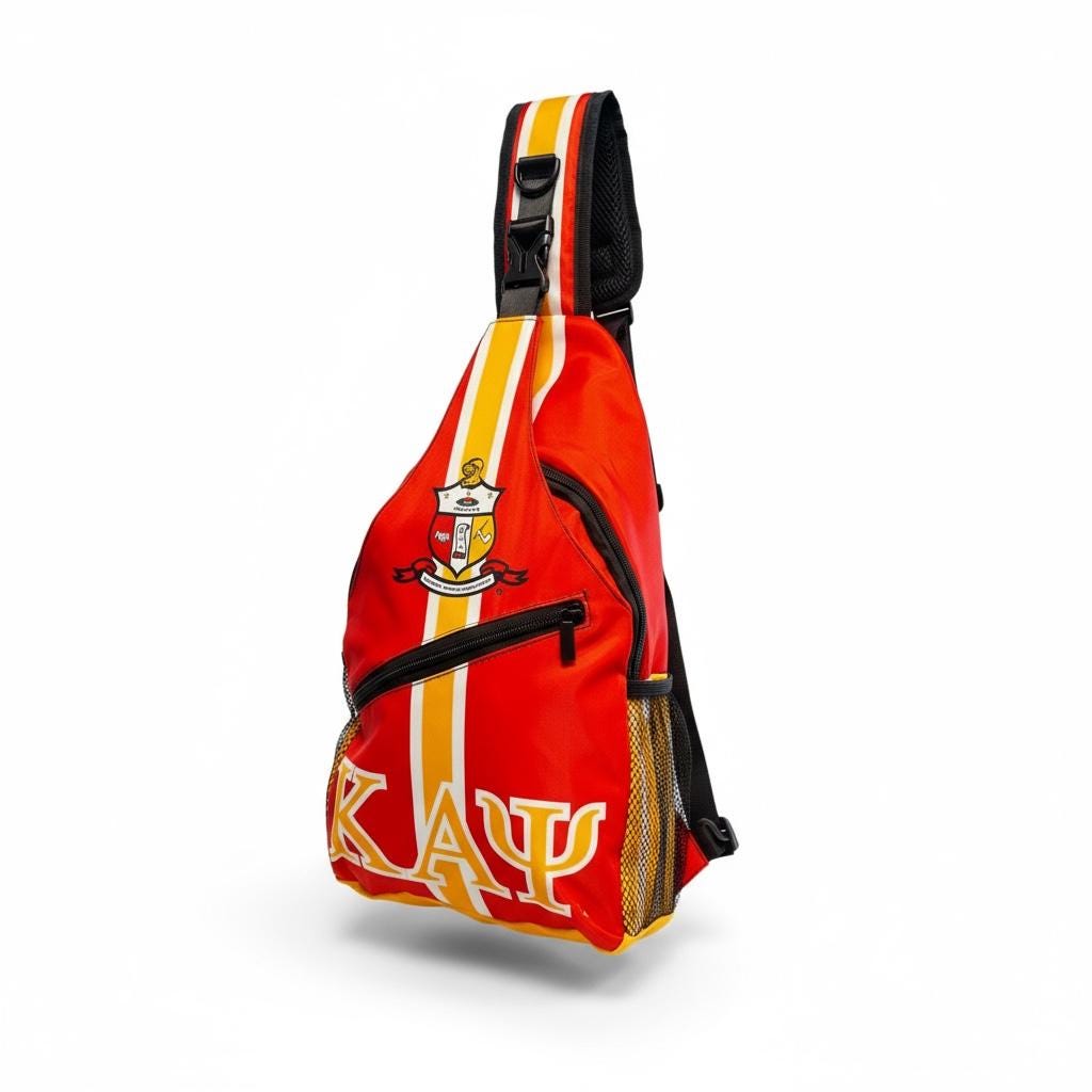 Kappa Alpha Psi Sling Bag: Greek Crossbody Backpack (Copy)