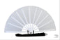White Clack Hand Fan: Line Dancing Festival Folding Fan