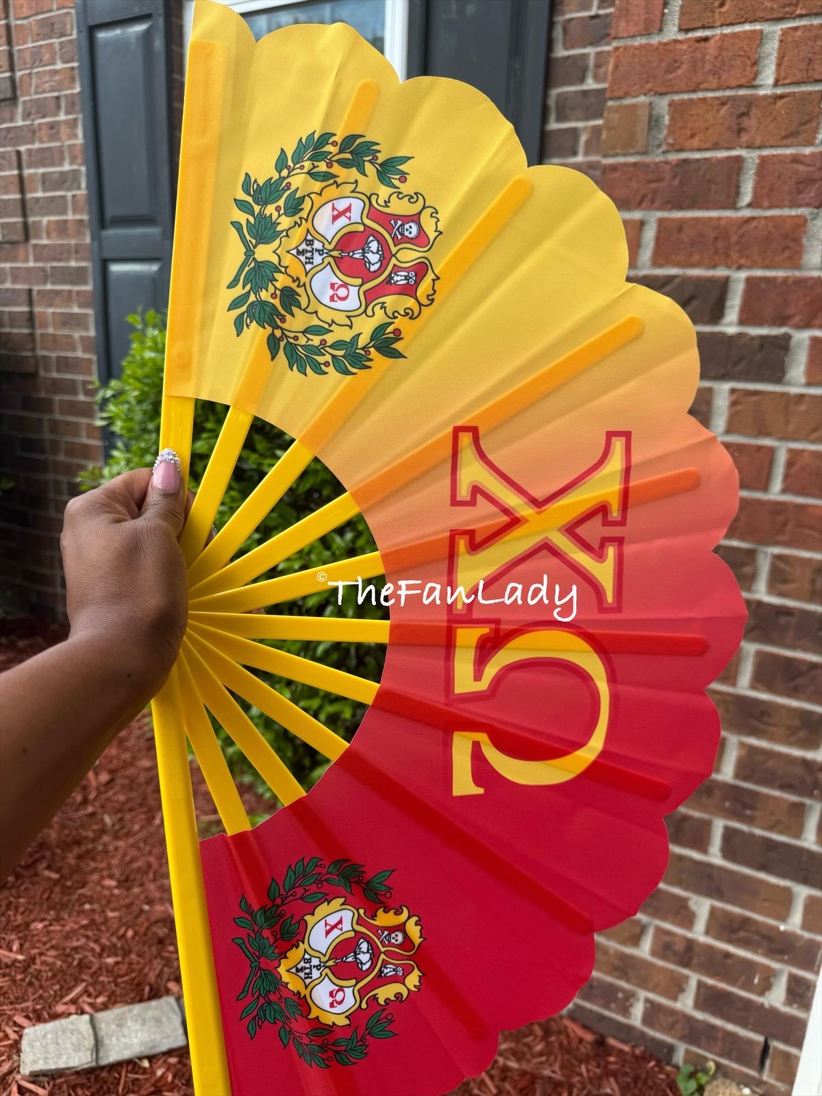 Chi Omega Hand Fan/Sorority Folding Clack Fan
