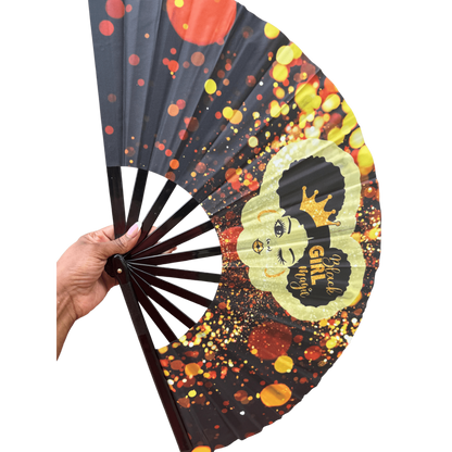 Black Girl Magic Clack Fan: Melanin Poppin' Folding Fan