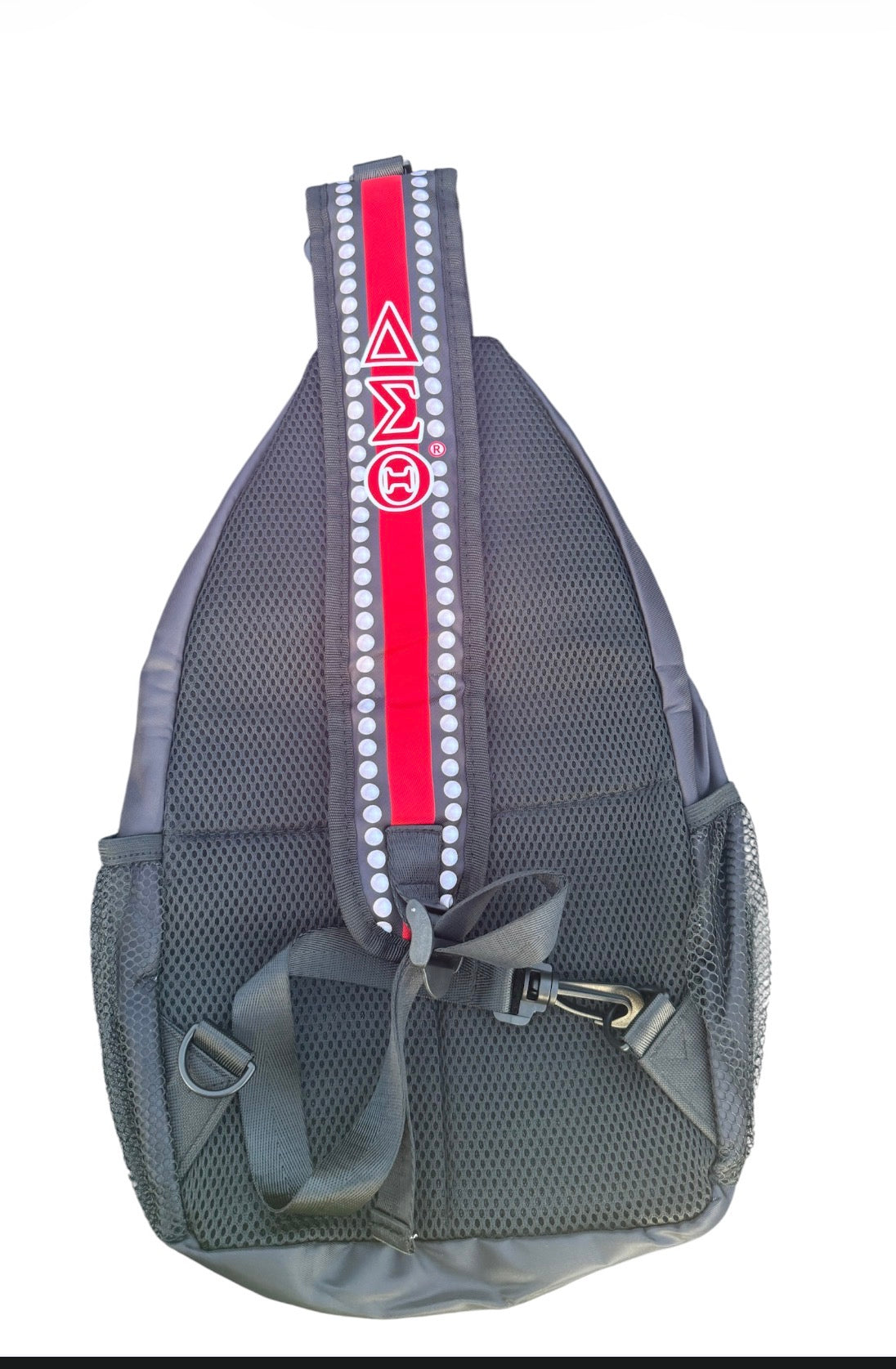 Delta Sigma Theta Crossbody Backpack: Elephant Design Greek Sorority Travel Bag