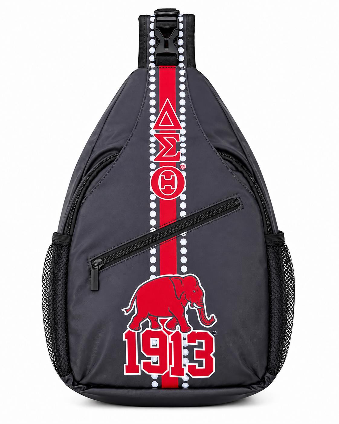 Delta Sigma Theta Crossbody Backpack: Elephant Design Greek Sorority Travel Bag
