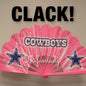 Dallas Cowboys Pink Sparkle Hand Fan - CLACK! Edition