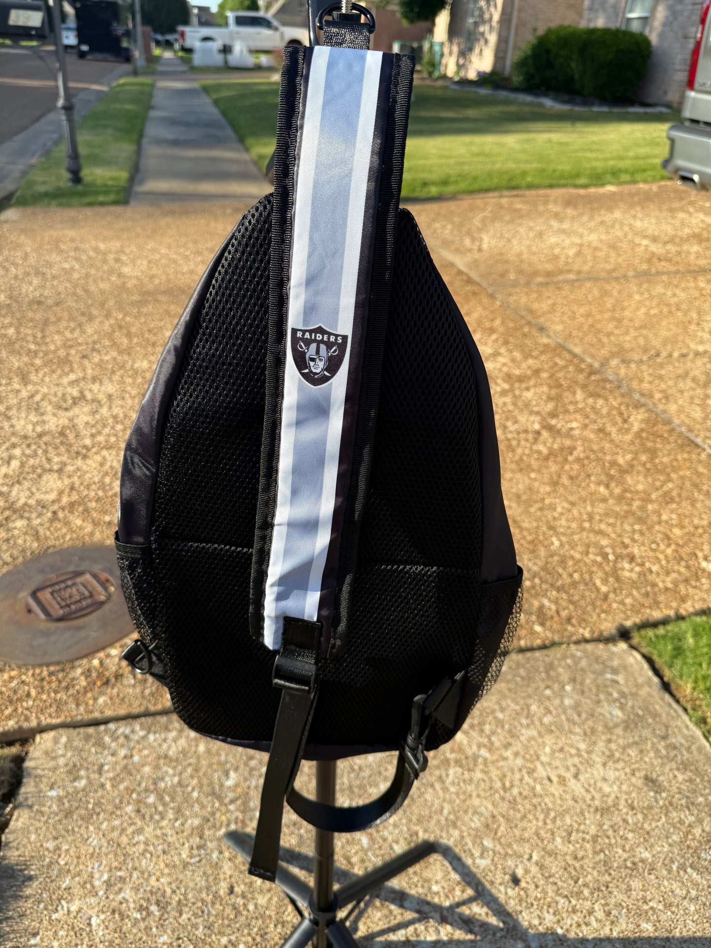 Las Vegas Raiders Sling Bag: Crossbody Backpack