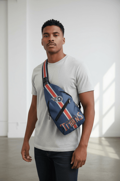 Tennessee Titans Crossbody Sling Bag - Navy Blue NFL Shoulder Bag