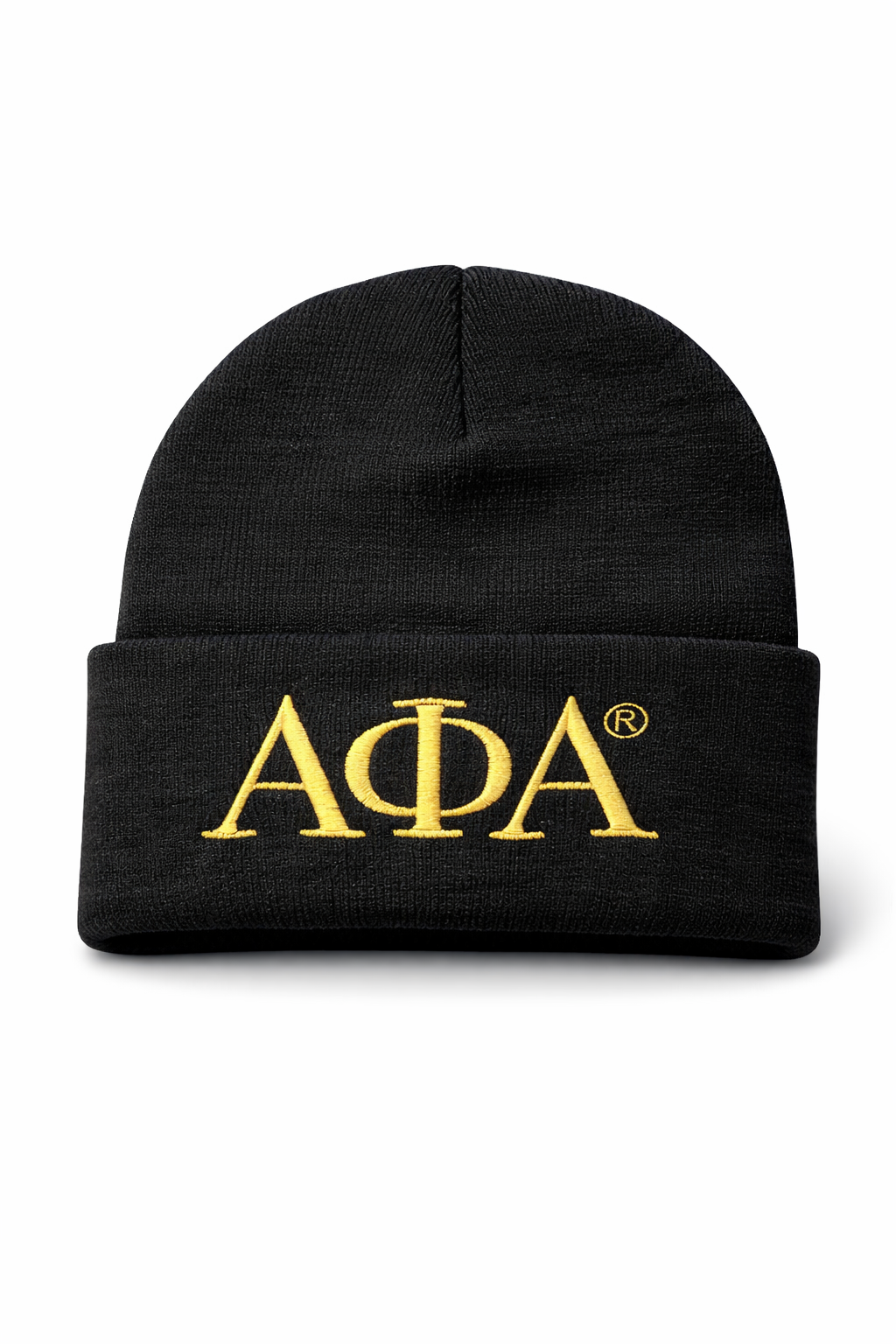 Alpha Phi Alpha Embroidered Black Knit Beanie