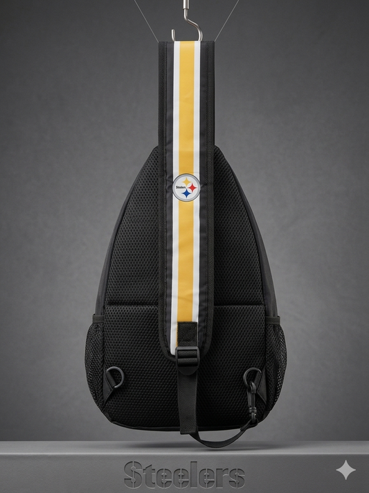 Pittsburgh Steelers Crossbody Sling Bag - Black NFL Shoulder Bag