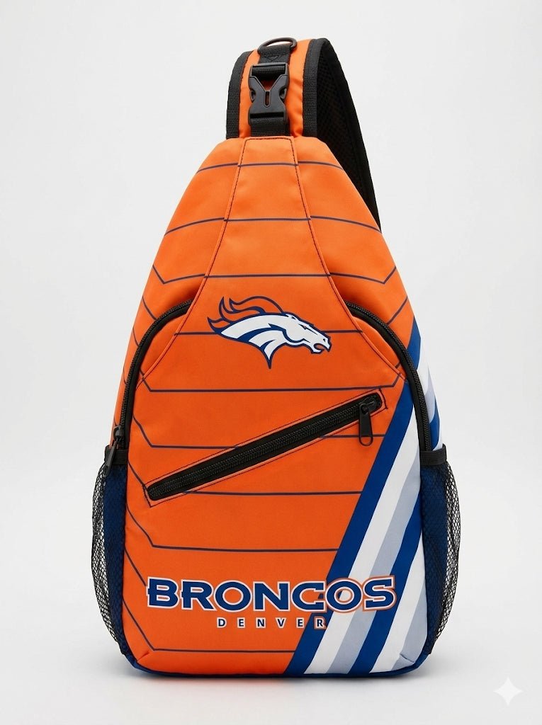 Denver Broncos Crossbody Sling Bag - Orange NFL Shoulder Bag