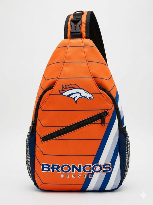 Denver Broncos Crossbody Sling Bag - Orange NFL Shoulder Bag