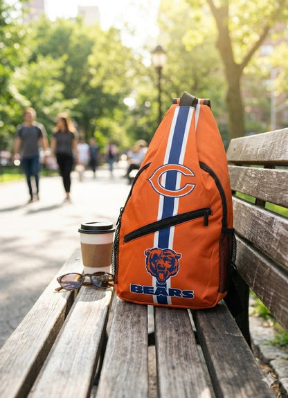 Chicago Bears Crossbody Sling Bag - Orange NFL Shoulder Bag