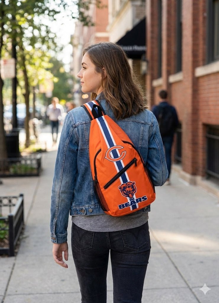 Chicago Bears Crossbody Sling Bag - Orange NFL Shoulder Bag