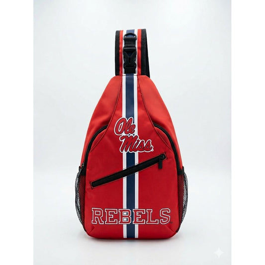 Ole Miss Rebels Waterproof Crossbody Sling Bag - Red NCAA Shoulder Bag