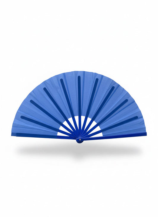 Blue Clack Hand Fan: Line Dancing Festival Folding Fan