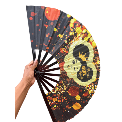 Black Girl Magic Clack Fan: Melanin Poppin' Folding Fan