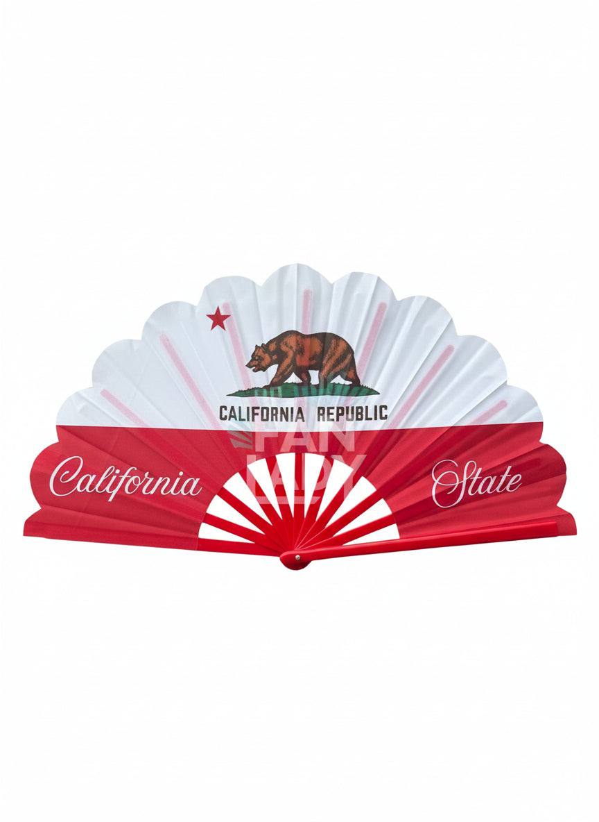 California Republic Clack Fan: State Flag Folding Fan