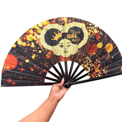 Black Girl Magic Clack Fan: Melanin Poppin' Folding Fan