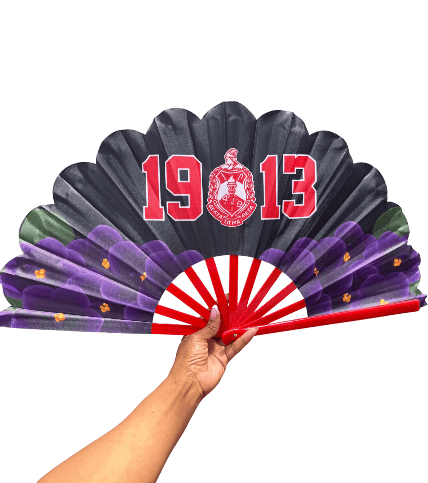 Delta Sigma Theta Clack Fan: African Violet Greek Fan