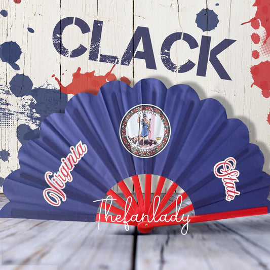 Virginia State Flag Folding Fan: Patriotic Game Day Accessory