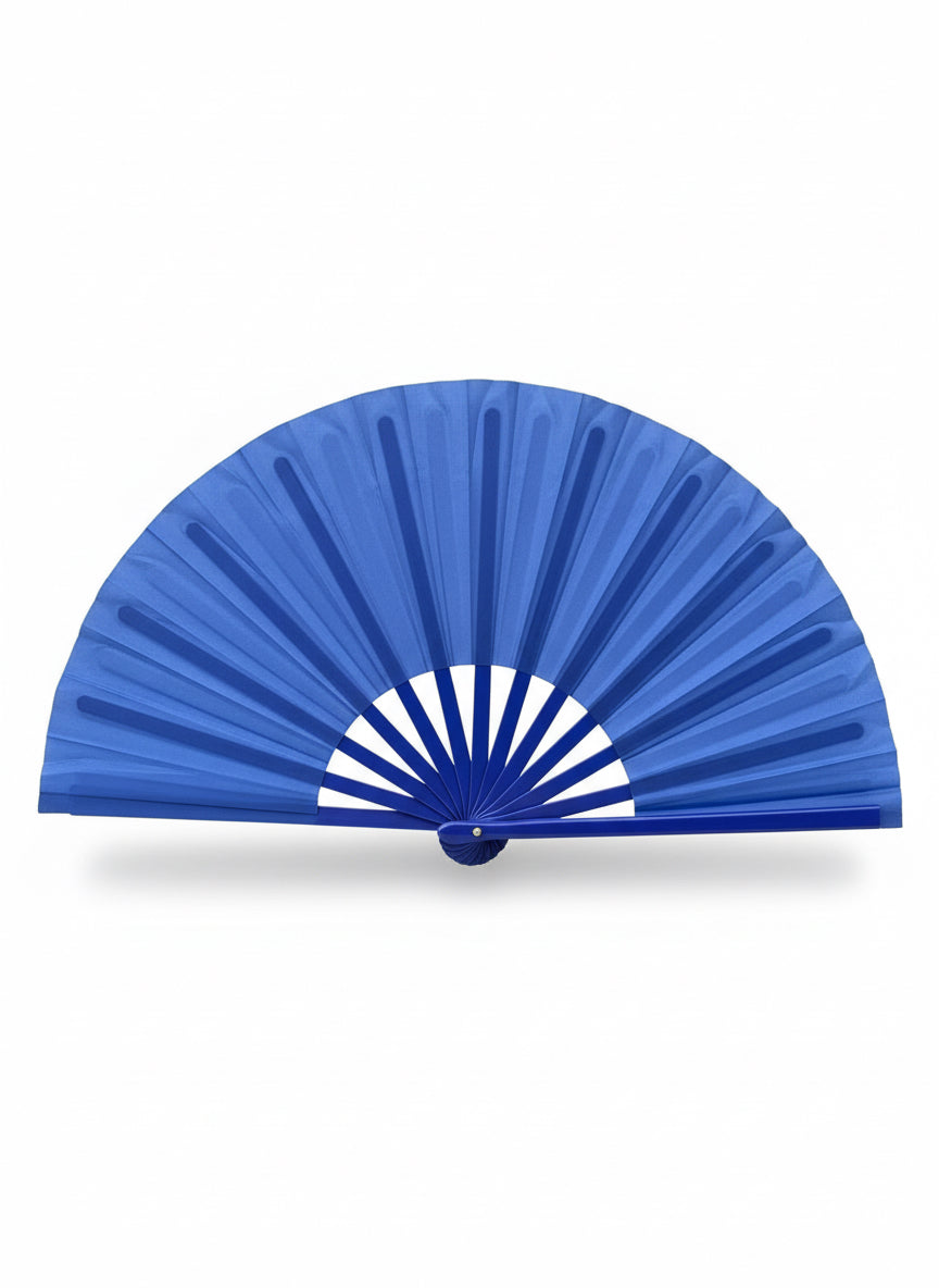 Blue Clack Hand Fan: Line Dancing Festival Folding Fan