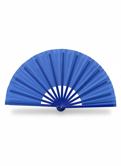 Blue Clack Hand Fan: Line Dancing Festival Folding Fan