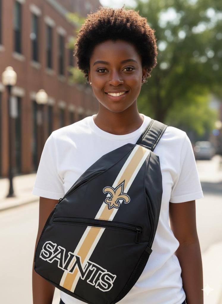 New Orleans Saints Sling Bag - Crossbody Backpack