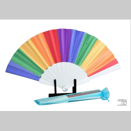 Kids Rainbow Clack Fan | Colorful Folding Hand Fan