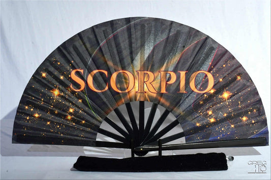 Scorpio Zodiac Hand Fan - Folding Astrology Fan