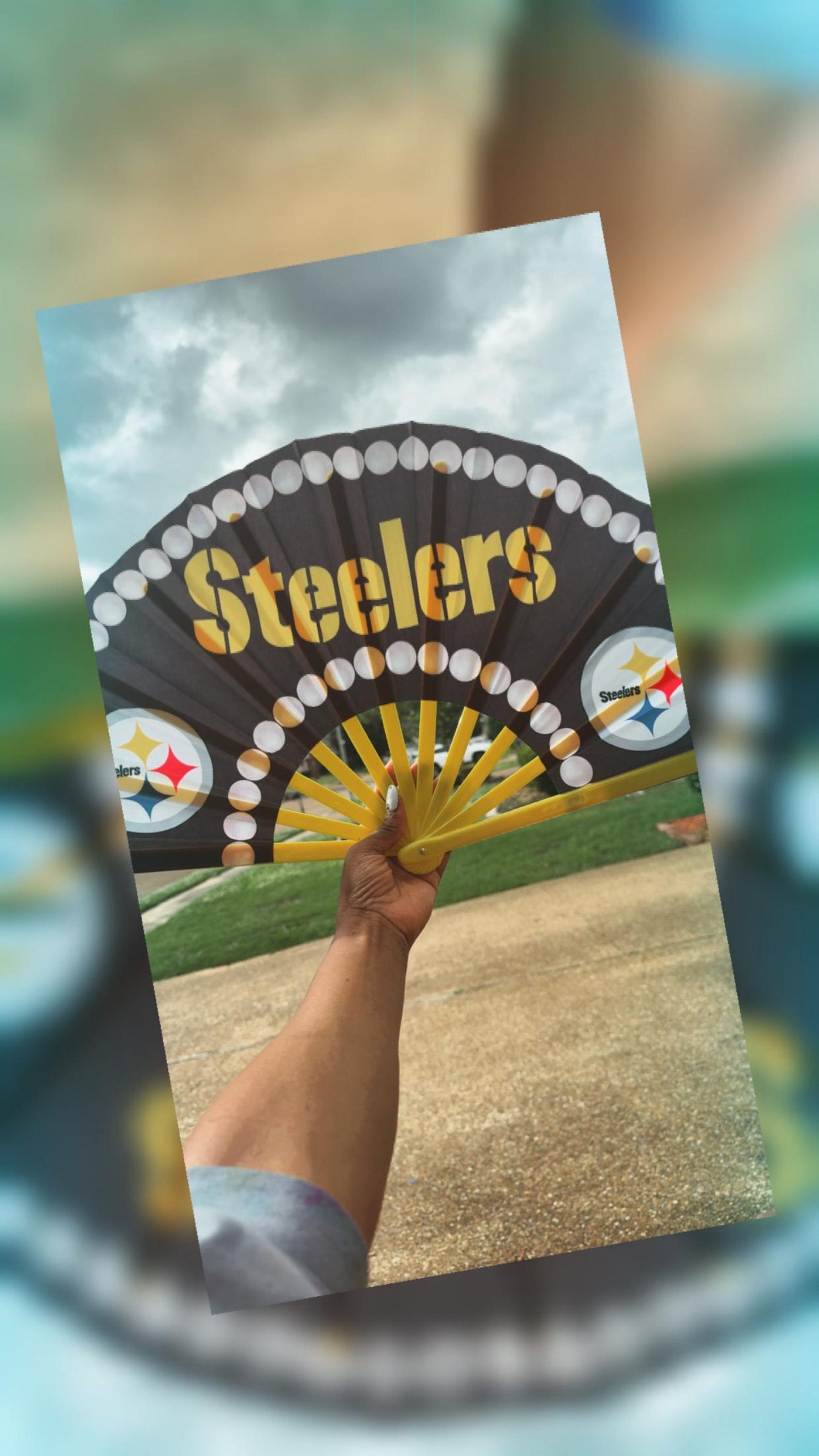 Pittsburgh Steelers Hand Fan - Steelers Team Fan, NFL Steelers Fan, Folding Hand Fan, Decorative Clack Fan, Handheld Fan, Sports Hand Fan