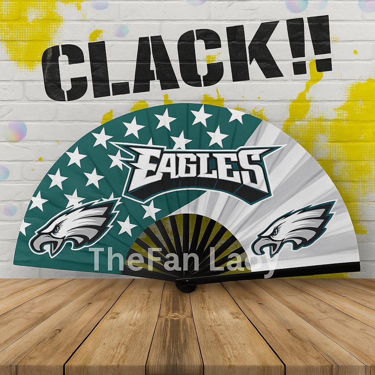 Philadelphia Eagles Handheld Folding Clack Fan