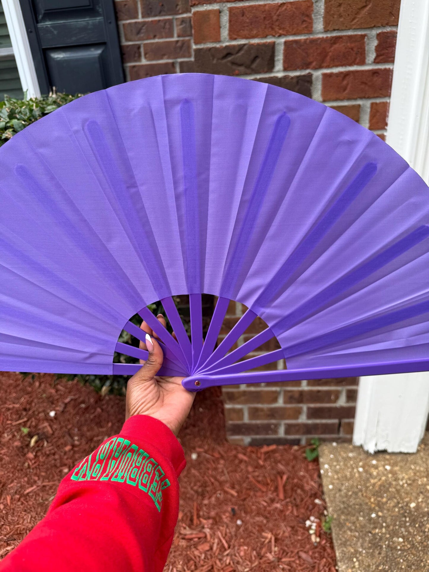 Purple Folding Hand Clack Fan