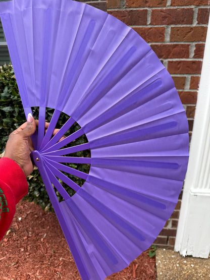Purple Folding Hand Clack Fan