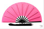 Boots On Ground Line Dancing - Dark Pink Hand Fan - Folding Hand Fan, Fan With Black Ribs, Pink Clack Fan, Decorative Hand Fan