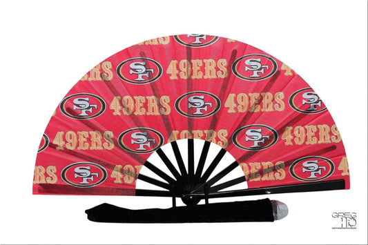 San Francisco 49ers Hand Fan with Bold Team Logo Print, Folding Sports Fan for Game Day, Custom NFL Inspired Folding Fan Gift Idea