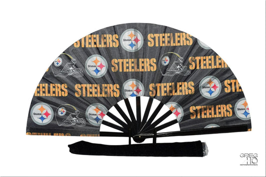 Pittsburgh Steelers Hand Fan - Steelers Team Fan, NFL Steelers Fan, Folding Hand Fan, Decorative Clack Fan, Handheld Fan, Sports Hand Fan