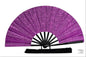 Purple Glitter Hand Fan - Purple Clack Fan, Large Folding Fan, Line Dancing Fan, Folding Hand Fan, Decorative Hand Fan, Boots On Ground Fan