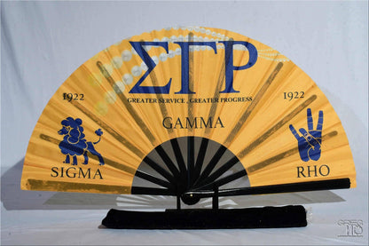 Sigma Gamma Rho Hand Clack Fan – Since 1922 | SGRho Folding Fan | Sorority Greek Paraphernalia