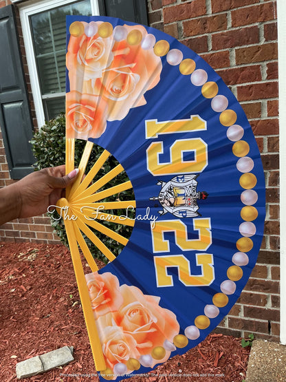 Sigma Gamma Rho Hand Clack Fan  Since 1922 | SGRho Folding Fan | Sorority Greek Paraphernalia