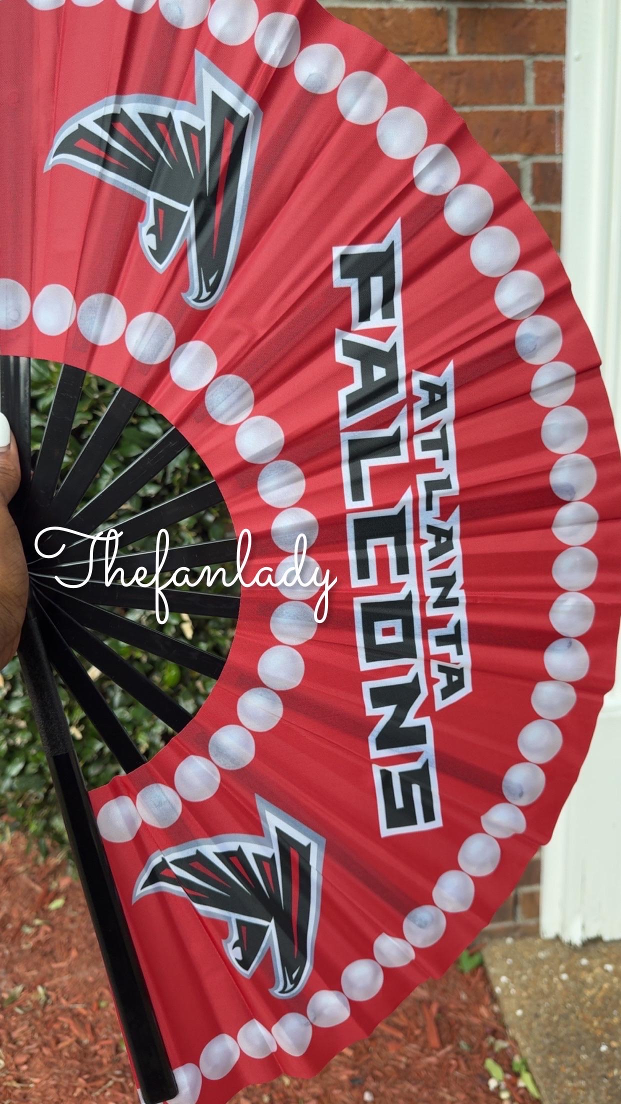Atlanta Falcons Folding Hand Fan for Game Day, Sports Tailgate Accessory