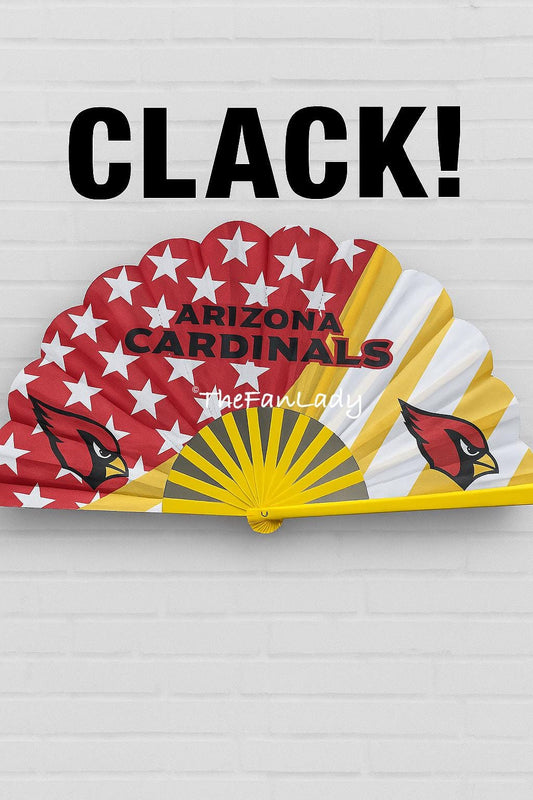 Arizona Cardinals Folding Hand Fan | NFL Clack Fan | Game Day Accessory | Cardinals Tailgate Gear