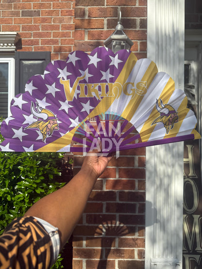Minnesota Vikings Folding Hand Fan, Game Day Handheld Fan