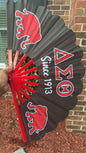 Delta Sigma Theta Sorority Folding Hand Fan  1913 Greek Life Fan with Elephant