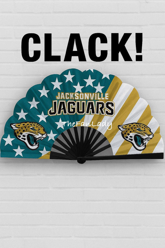 Jacksonville Jaguars Folding Hand Fan | NFL Clack Fan | Game Day Accessory | Jaguars Tailgate Gear