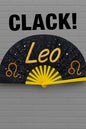 New Design! Leo Zodiac Sign Folding Fan - Starry Cosmic Hand Fan, Leo Birthday Gift
