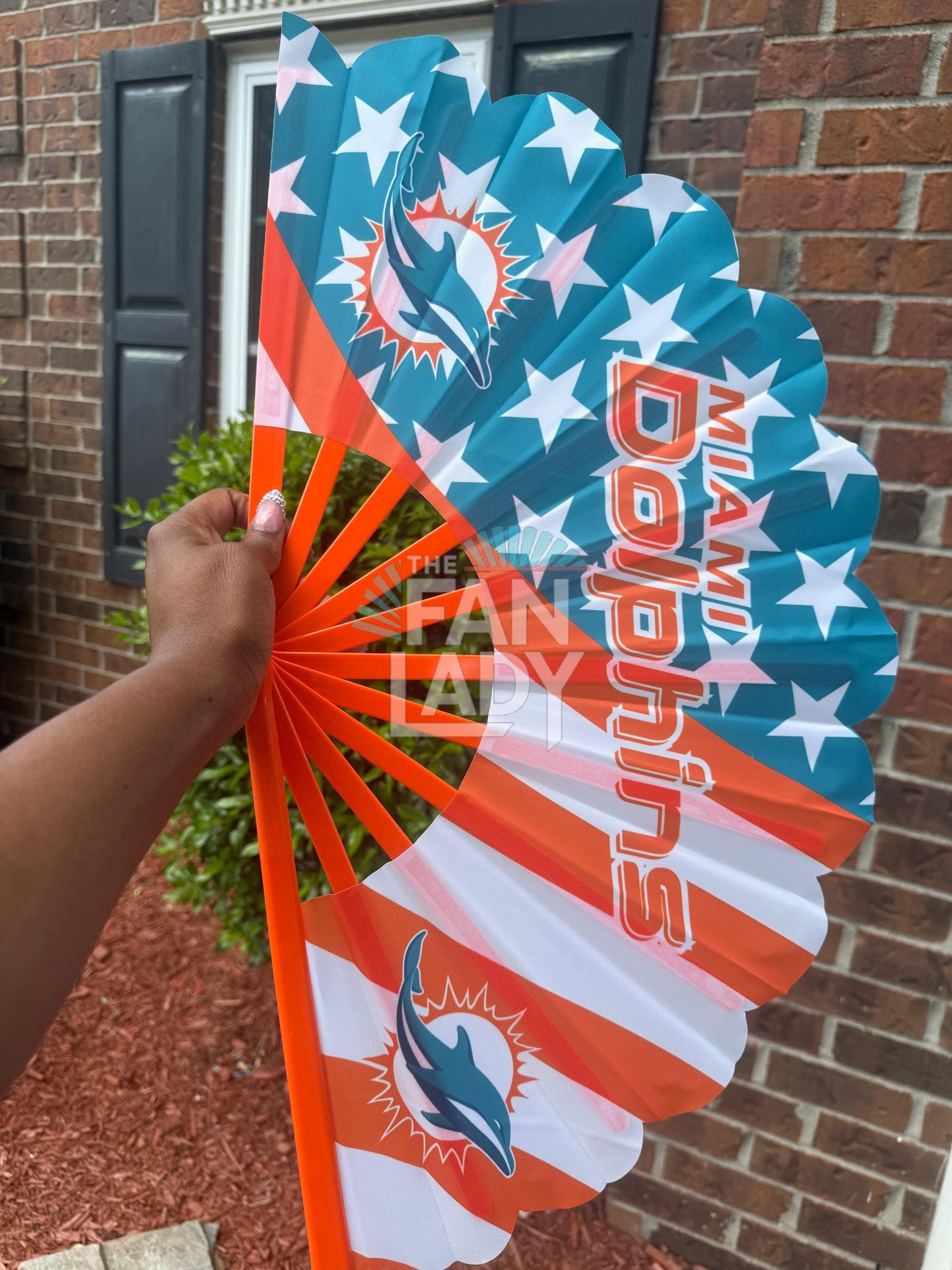 Miami Dolphins Handheld Folding Fan, Football Game Day