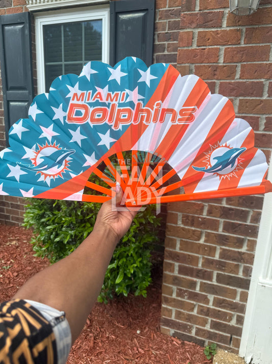 Miami Dolphins Handheld Folding Fan, Football Game Day